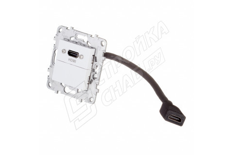 Розетка HDMI Schneider Electric Unica NEW NU543018 скрытая установка белая один модуль HDMI Розетка HDMI Schneider Electric Unica NEW NU543018 скрытая установка белая один модуль HDMI
