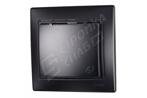 Розетка с рамкой Lezard MIRA 701-4242-123 скрытая установка черный бархат с заземлением с крышкой Розетка с рамкой Lezard MIRA 701-4242-123 скрытая установка черный бархат с заземлением с крышкой