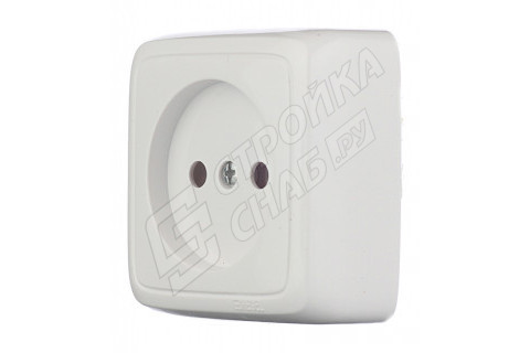 Розетка HEGEL Alfa РА16-103 открытая установка белая Розетка HEGEL Alfa РА16-103 открытая установка белая
