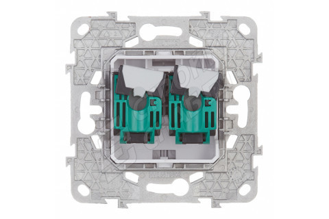 Розетка компьютерная Schneider Electric Unica NEW NU542030 скрытая установка алюминий модули RJ45 cat 5 и RJ45 cat 5е UTP Розетка компьютерная Schneider Electric Unica NEW NU542030 скрытая установка алюминий модули RJ45 cat 5 и RJ45 cat 5е UTP