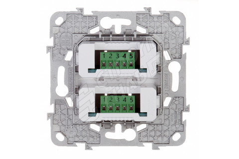 Розетка USB Schneider Electric Unica NEW NU542718 скрытая установка белая два информационных модуля Розетка USB Schneider Electric Unica NEW NU542718 скрытая установка белая два информационных модуля