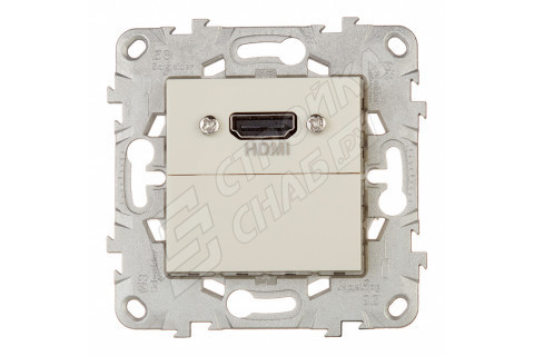 Розетка HDMI Schneider Electric Unica NEW NU543044 скрытая установка бежевая один модуль HDMI Розетка HDMI Schneider Electric Unica NEW NU543044 скрытая установка бежевая один модуль HDMI