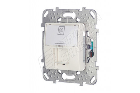Розетка компьютерная Schneider Electric Unica MGU5.421.25ZD скрытая установка бежевая один модуль RJ45 Розетка компьютерная Schneider Electric Unica MGU5.421.25ZD скрытая установка бежевая один модуль RJ45
