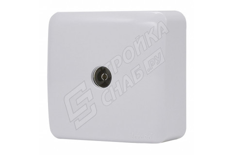 Розетка телевизионная Lezard VIOLA 751-0200-130 оконечная открытая установка белый tv Розетка телевизионная Lezard VIOLA 751-0200-130 оконечная открытая установка белый tv