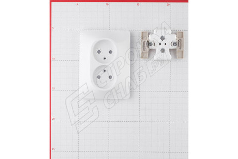 Розетка с рамкой Schneider Electric Glossa GSL000120 двойная скрытая установка белая без заземления Розетка с рамкой Schneider Electric Glossa GSL000120 двойная скрытая установка белая без заземления