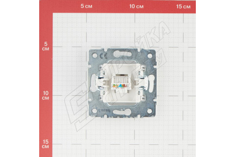 Розетка компьютерная Lezard KARINA 707-0288-139 скрытая установка белая Розетка компьютерная Lezard KARINA 707-0288-139 скрытая установка белая