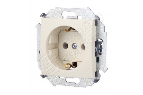 Розетка Simon 15 1591432-031 скрытая установка слоновая кость с заземлением Розетка Simon 15 1591432-031 скрытая установка слоновая кость с заземлением