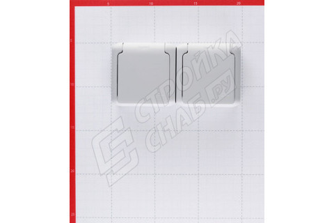 Розетка Legrand Quteo 782353 двойная открытая установка серая с заземлением IP44 с крышкой влагозащищенная со шторками Розетка Legrand Quteo 782353 двойная открытая установка серая с заземлением IP44 с крышкой влагозащищенная со шторками