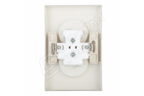 Розетка с рамкой Schneider Electric Atlas Design ATN000222 двойная скрытая установка бежевая без заземления со шторками Розетка с рамкой Schneider Electric Atlas Design ATN000222 двойная скрытая установка бежевая без заземления со шторками