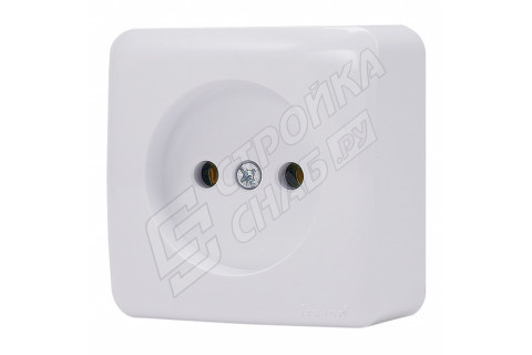 Розетка Lezard VIOLA 751-0200-121 открытая установка белый без заземления Розетка Lezard VIOLA 751-0200-121 открытая установка белый без заземления