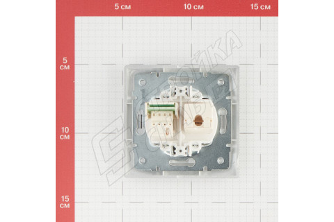 Розетка компьютерная/телефонная с рамкой Lezard MIRA 701-1010-143 скрытая установка металл серый Розетка компьютерная/телефонная с рамкой Lezard MIRA 701-1010-143 скрытая установка металл серый