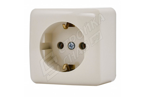 Розетка Lezard VIOLA 751-0300-122 открытая установка крем с заземлением Розетка Lezard VIOLA 751-0300-122 открытая установка крем с заземлением
