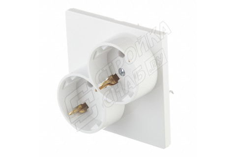 Розетка Simon 24 Harmonie 2450459-030 двойная скрытая установка белая с заземлением Розетка Simon 24 Harmonie 2450459-030 двойная скрытая установка белая с заземлением