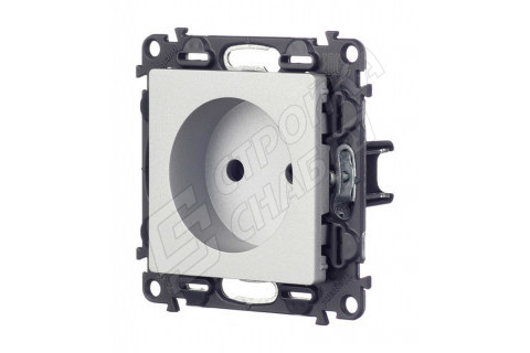 Розетка Legrand Valena LIFE 753616 скрытая установка алюминий со шторками Розетка Legrand Valena LIFE 753616 скрытая установка алюминий со шторками