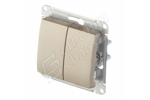 Переключатель Schneider Electric Glossa GSL000465 двухклавишный на 2 направления скрытая установка титан IP20 Переключатель Schneider Electric Glossa GSL000465 двухклавишный на 2 направления скрытая установка титан IP20