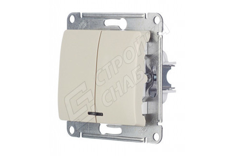 Выключатель Schneider Electric Glossa GSL000253 двухклавишный скрытая установка бежевый с подсветкой Выключатель Schneider Electric Glossa GSL000253 двухклавишный скрытая установка бежевый с подсветкой