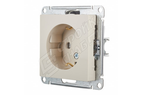 Розетка Schneider Electric Atlas Design ATN000245 скрытая установка бежевая с заземлением со шторками Розетка Schneider Electric Atlas Design ATN000245 скрытая установка бежевая с заземлением со шторками