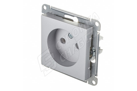 Розетка Schneider Electric Atlas Design ATN000341 скрытая установка алюминий без заземления Розетка Schneider Electric Atlas Design ATN000341 скрытая установка алюминий без заземления