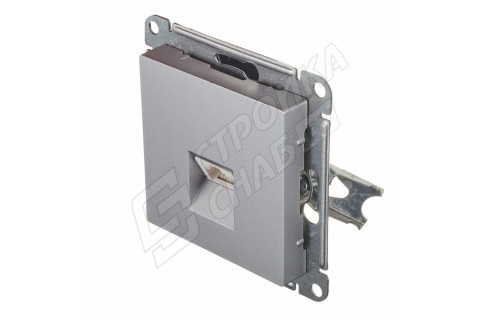 Розетка компьютерная Schneider Electric Atlas Design ATN000383 скрытая установка алюминий один модуль RJ45 Розетка компьютерная Schneider Electric Atlas Design ATN000383 скрытая установка алюминий один модуль RJ45