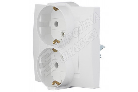 Розетка с рамкой Simon 15 1590459-030 двойная скрытая установка белая с заземлением Розетка с рамкой Simon 15 1590459-030 двойная скрытая установка белая с заземлением