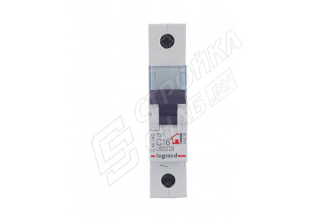 Автоматический выключатель Legrand TX3 (404028) 1P 16А тип C 6 кА 230-400 В на DIN-рейку Автоматический выключатель Legrand TX3 (404028) 1P 16А тип C 6 кА 230-400 В на DIN-рейку