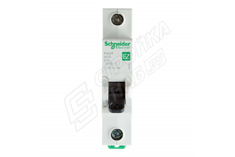 Автоматический выключатель Schneider Electric Easy9 (EZ9F14116) 1P 16А тип B 4,5 кА 220 В на DIN-рейку Автоматический выключатель Schneider Electric Easy9 (EZ9F14116) 1P 16А тип B 4,5 кА 220 В на DIN-рейку