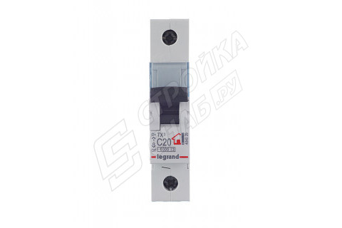 Автоматический выключатель Legrand TX3 (404029) 1P 20А тип C 6 кА 230-400 В на DIN-рейку Автоматический выключатель Legrand TX3 (404029) 1P 20А тип C 6 кА 230-400 В на DIN-рейку