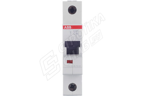 Автоматический выключатель ABB S201 (2CDS251001R0164) 1P 16А тип C 6 кА 230/400 В на DIN-рейку Автоматический выключатель ABB S201 (2CDS251001R0164) 1P 16А тип C 6 кА 230/400 В на DIN-рейку