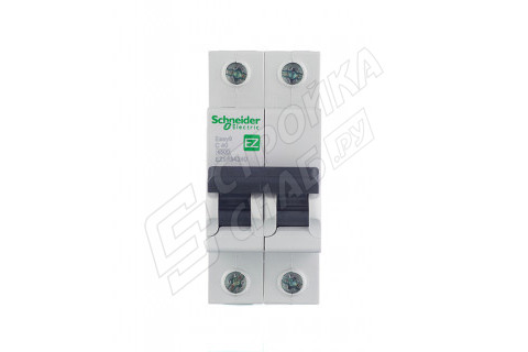 Автоматический выключатель Schneider Electric Easy9 (EZ9F34240) 2P 40А тип C 4,5 кА 400 В на DIN-рейку Автоматический выключатель Schneider Electric Easy9 (EZ9F34240) 2P 40А тип C 4,5 кА 400 В на DIN-рейку