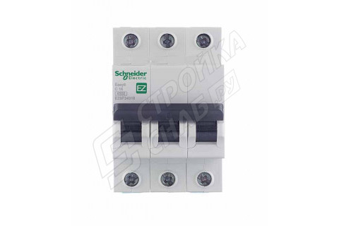 Автоматический выключатель Schneider Electric Easy9 (EZ9F34316) 3P 16А тип C 4,5 кА 400 В на DIN-рейку Автоматический выключатель Schneider Electric Easy9 (EZ9F34316) 3P 16А тип C 4,5 кА 400 В на DIN-рейку