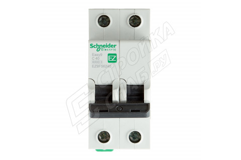 Автоматический выключатель Schneider Electric Easy9 (EZ9F56240) 2P 40А тип C 6 кА 220 В на DIN-рейку Автоматический выключатель Schneider Electric Easy9 (EZ9F56240) 2P 40А тип C 6 кА 220 В на DIN-рейку