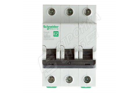 Автоматический выключатель Schneider Electric Easy9 (EZ9F56332) 3P 32А тип C 6 кА 220 В на DIN-рейку Автоматический выключатель Schneider Electric Easy9 (EZ9F56332) 3P 32А тип C 6 кА 220 В на DIN-рейку