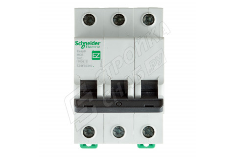Автоматический выключатель Schneider Electric Easy9 (EZ9F56340) 3P 40А тип C 6 кА 220 В на DIN-рейку Автоматический выключатель Schneider Electric Easy9 (EZ9F56340) 3P 40А тип C 6 кА 220 В на DIN-рейку
