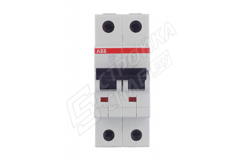 Автоматический выключатель ABB S202 (2CDS252001R0064) 2P 6А тип C 6 кА 400 В на DIN-рейку Автоматический выключатель ABB S202 (2CDS252001R0064) 2P 6А тип C 6 кА 400 В на DIN-рейку