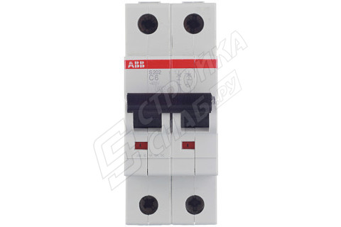 Автоматический выключатель ABB S202 (2CDS252001R0064) 2P 6А тип C 6 кА 400 В на DIN-рейку Автоматический выключатель ABB S202 (2CDS252001R0064) 2P 6А тип C 6 кА 400 В на DIN-рейку