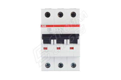 Автоматический выключатель ABB S203 (2CDS253001R0634) 3P 63А тип C 6 кА 400 В на DIN-рейку Автоматический выключатель ABB S203 (2CDS253001R0634) 3P 63А тип C 6 кА 400 В на DIN-рейку