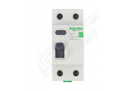 УЗО Schneider Electric Easy9 (EZ9R34225) 25А 30 мА 2P тип AC 4,5 кА УЗО Schneider Electric Easy9 (EZ9R34225) 25А 30 мА 2P тип AC 4,5 кА