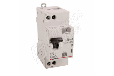 Автомат дифференциальный Legrand RX3 (419397) 10А 30 мА 1P+N тип AC 6 кА Автомат дифференциальный Legrand RX3 (419397) 10А 30 мА 1P+N тип AC 6 кА