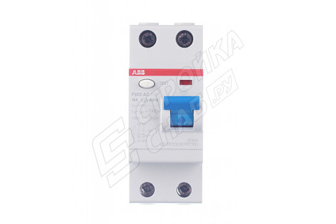 УЗО ABB F202 (2CSF202001R0160) 16А 10 мА 2Р тип AC 10 кА УЗО ABB F202 (2CSF202001R0160) 16А 10 мА 2Р тип AC 10 кА