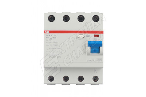 УЗО ABB F204 (2CSF204001R3250) 25А 300 мА 4P тип AC 10 кА УЗО ABB F204 (2CSF204001R3250) 25А 300 мА 4P тип AC 10 кА