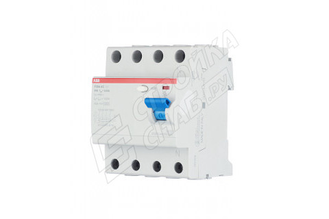 УЗО ABB F204 (2CSF204001R1630) 63А 30 мА 4P тип AC 10 кА УЗО ABB F204 (2CSF204001R1630) 63А 30 мА 4P тип AC 10 кА