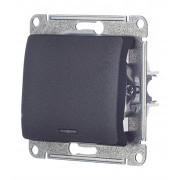 Выключатель Schneider Electric Glossa GSL000713 одноклавишный скрытая установка антрацит с подсветкой
