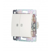 Выключатель Legrand Valena 694290 двухклавишный скрытая установка белый с подсветкой
