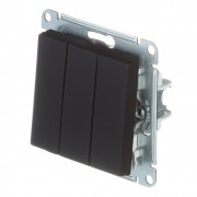 Выключатель Schneider Electric Atlas Design ATN001031 трехклавишный скрытая установка карбон