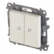 Выключатель Legrand Valena LIFE 752528 двухклавишный скрытая установка слоновая кость с подсветкой Выключатель Legrand Valena LIFE 752528 двухклавишный скрытая установка слоновая кость с подсветкой