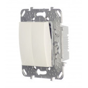Выключатель Schneider Electric Unica MGU5.211.25ZD двухклавишный скрытая установка бежевый Выключатель Schneider Electric Unica MGU5.211.25ZD двухклавишный скрытая установка бежевый