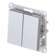 Переключатель Schneider Electric Atlas Design ATN000365 двухклавишный на 2 направления скрытая установка алюминий