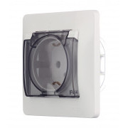 Розетка с рамкой Schneider Electric Glossa GSL000148 скрытая установка белая с заземлением IP44 со шторками с крышкой Розетка с рамкой Schneider Electric Glossa GSL000148 скрытая установка белая с заземлением IP44 со шторками с крышкой