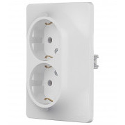 Розетка с рамкой Schneider Electric Glossa GSL000124 двойная скрытая установка белая с заземлением Розетка с рамкой Schneider Electric Glossa GSL000124 двойная скрытая установка белая с заземлением