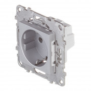 Розетка Schneider Electric Unica NEW NU503630 скрытая установка алюминий с заземлением винтовой зажим Розетка Schneider Electric Unica NEW NU503630 скрытая установка алюминий с заземлением винтовой зажим